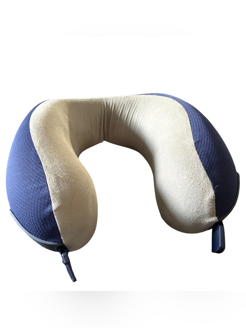 Go Travel Memory Dreamer Foam Neck Pillow Navy & Tan Vacation Plane Train Car